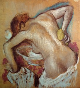 彼女のトイレの女性、1894年頃（パステル）
